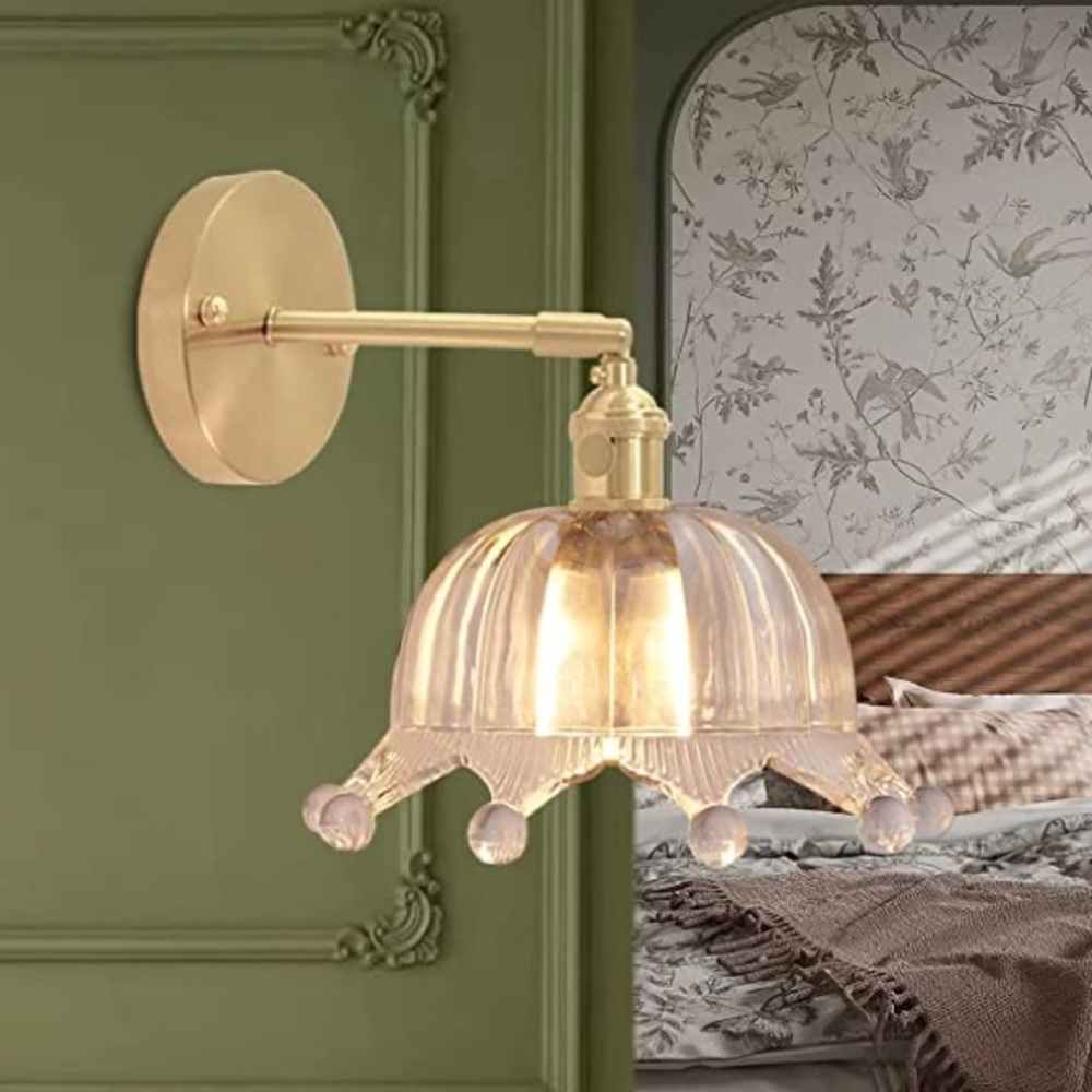 Shenmoyl Vintage Modern 1 Light Wall Sconces with Diadema Shape Lampshade